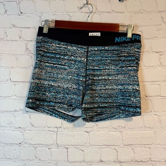 Nike Women's Black and Blue Shorts - Picture 1 of 6